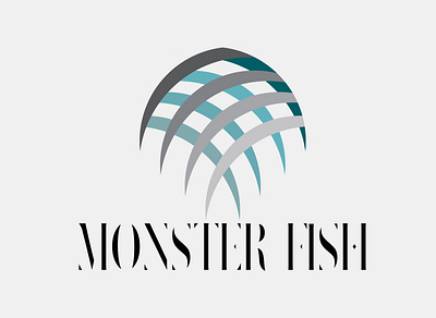 MONSTER FISH creative flat flatminimalist logo logodesign minimal minimalist modern vactor vector