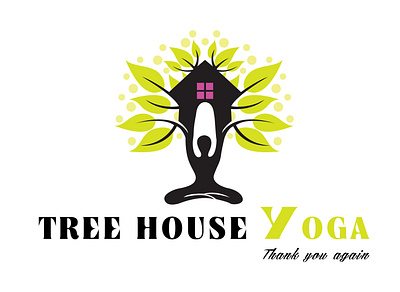 tree house yoga creative custom flat flatminimalist logo logodesign minimal minimalist modern vactor