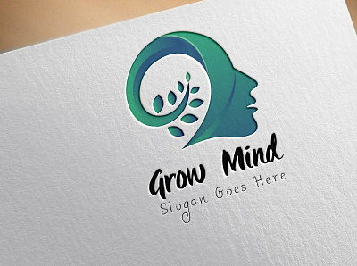 grow mind creative custom flatminimalist logo logodesign logos logotype minimal minimalist modern vactor