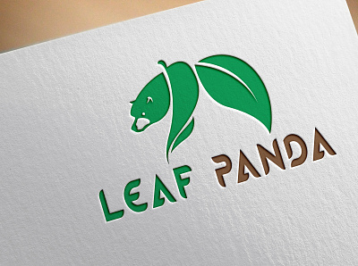 leaf panda creative custom flat flatminimalist logo logodesign minimal minimalist modern vactor