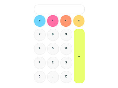 DailyUI - Calculator 004 app calculator colorful dailyui ui