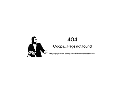 DailyUI challenge - 404 page 008 404 error 404 error page 404page dailyui dailyuichallenge day8 meme minimal ui