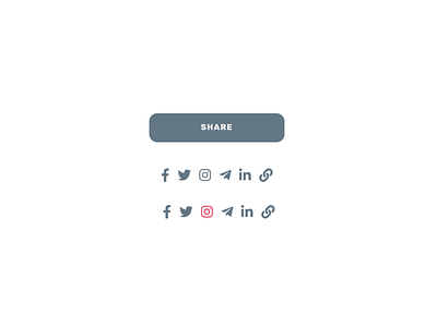 DailyUI - Social Share 010 colorful css animation dailyui dailyuichallenge design flat minimal ui web website