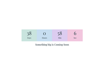 DailyUI Day 14 - Countdown timer (UI with higher contrast) colorful dailyui dailyuichallenge design flat illustration minimal ui