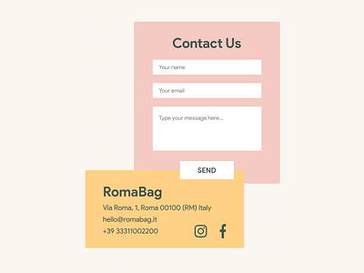 DailyUI Challenge 028 - Contact Us 028 colorful contact form contact page contact us dailyui dailyuichallenge design flat minimal pastel colours ui