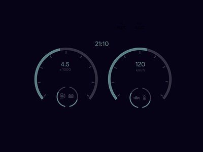 DailyUI Challenge 034 - Car Interface 034 car interface colorful dailyui dailyuichallenge flat minimal ui