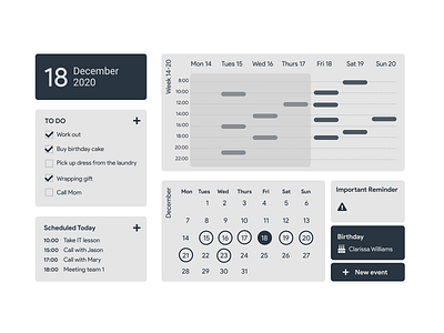 DailyUI Challenge 038 - Calendar 038 calendar dailyui dailyuichallenge design flat minimal planner ui