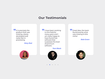 Daily UI Challenge 039 - Testimonials 039 dailyui dailyuichallenge design flat minimal testimonial testimonials ui