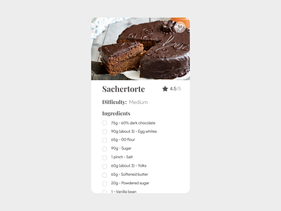 Daily UI Challenge 040 - Recipe