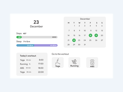 Daily UI Challenge 041 - Workout Tracker 041 dailyui dailyuichallenge flat minimal ui workout tracker