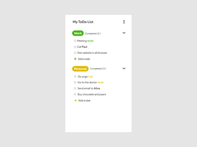 Daily UI Challenge 042 - ToDo List