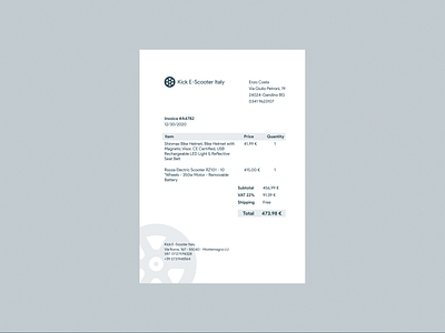 DailyUI Challenge 046 - Invoice 046 dailyui dailyuichallenge design flat invoice invoice design minimal ui