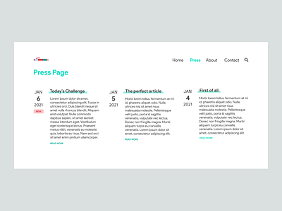 DailyUI Challenge 051 - Press Page dailyui dailyuichallenge design flat minimal presspage ui