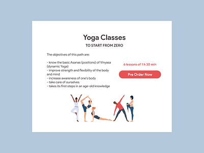 DailyUI Challenge 075 - Pre Order dailyui dailyuichallenge minimal pre order preorder ui yoga classes