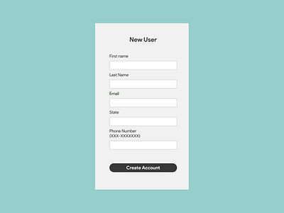 DailyUI Challenge 082 - Form