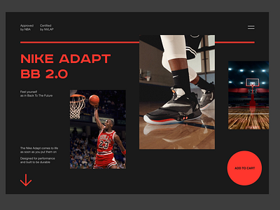 Nike Adapt BB 2.0 / 2nd version Landing Page adaptive design e commerce nike ui web webdesign