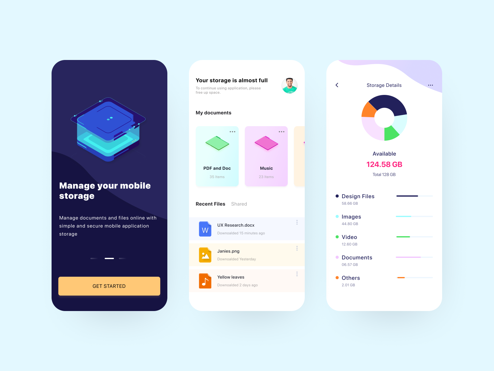 Storage App by Tsotne Peradze on Dribbble