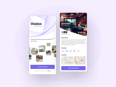 Hotel Booking - Wadoo accomodation booking bookingapp design hostel hotel hotel app hotel booking hotels mobile mobile app mobile application mobile ui product design reservation travel app traveling ui uidesign userinterface
