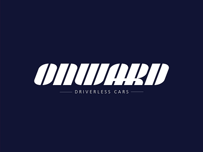Onward Driverless Car Logo branding car dailylogochallenge day5 design driverless car logo flat graphic design illustrator logo minimalistic onward typography vector