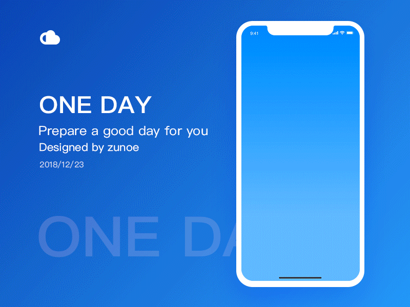 Oneday app ui ux