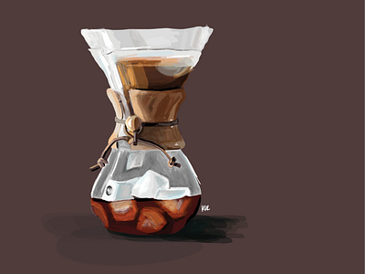 Chemex adobe draw coffee digital art digital painting food food art food illustration graphic design illustration painting vector art