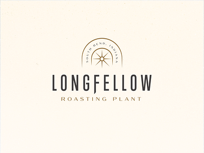 Longfellow Roasting Plant Logo branding branding concept branding design geometric illustration logo logo design texture typography vector