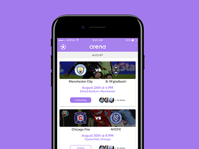 Arena Sports Chat arena chat ios iphone messaging soccer sports stationfy ui ux