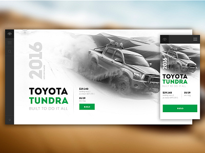 Toyota Tundra adaptiv car clean jeep minimal mobile page suv toyota tundra web website