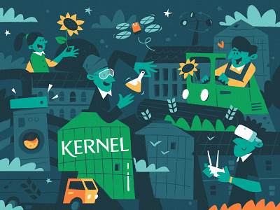 Kernel illustration by alex aleksandrov on Dribbble