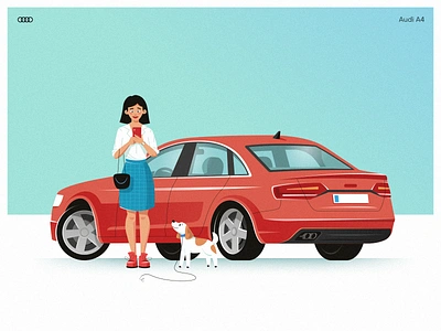 AutoRia - Audi A4 aleksandrov alexandrov alexandrovi audi audi a4 autoria avto banda billboard bmw car car illustration car market chevrolet dog illustration red red car volvo woman