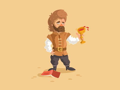 Tyrion character game of thrones gamesofthrones illustration lannister lion stark tv tyrion tyrion lannister vector wine