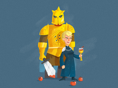 Cersei Lannister & Mount 7 season cersei cersei lannister character clegane game of thrones got illustration lannister mount the mountain tv