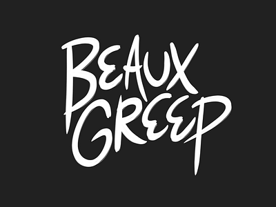 Beaux Greep Title caligraphy drawn hand