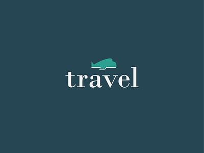 Travel flat icon illustration logo typography vector
