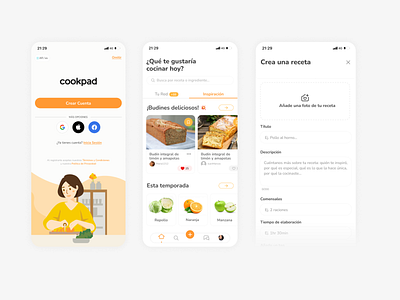 Cookpad - Redesign atomic design cook design system form illustration login mobile redesign ui