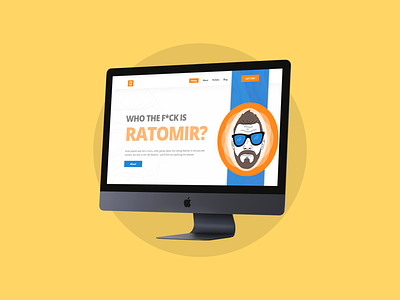 Ratomir Website design flat design landing personal website portfolio ratomir typography ux design vector website website design