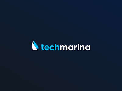 TechMarina Logo branding flat design flat logo geometric logo logo marina marina logo portfolio ratomir simple logo tech logo techmarina