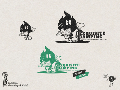 CAMP FIRE | Logotpye #2 branding camp camping illustration logo retro vintage