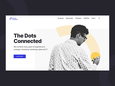 The Dots Connected – Hero animation branding design interaction ui ux web web design
