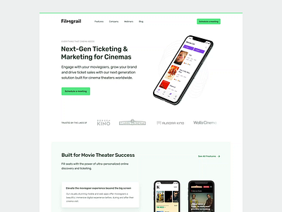 Filmgrail – Website app branding cinema clean design interaction ui ux web web design