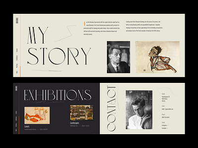 Egon Schiele – Portfolio Exploration III design layout portfolio site typography web design