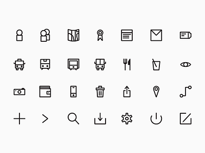 Icons | Backpack app by Paulina Jadeszko on Dribbble