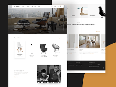 Artensen® – Homepage design ecommerce furniture layout modern simple web web design