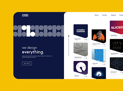 Landing page - Creative Agency dailyui design flat graphic design illustration minimal ui ux vector web