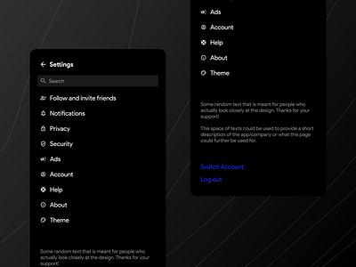 Settings Screen