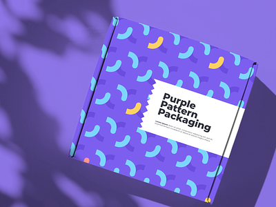 Purple Pattern Packaging! - FREE MOCKUP box branding creative market design download free goods graphic design illustration minimal mockup pattern purple subtle