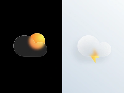 Weather app icon - redesign! app app icon apps background blur blur daily ui 005 dailyui design frost glassmorphism illustration logo minimal phone ui ux weather weather app icon