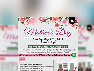 Mother's day poster mockup branding design illustration logo