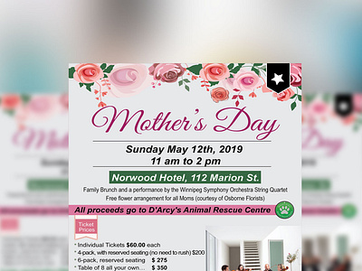 Mother's day poster mockup