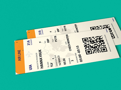 boardingpass mockup branding design illustration